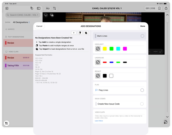 Bulk Add Designations - Popover