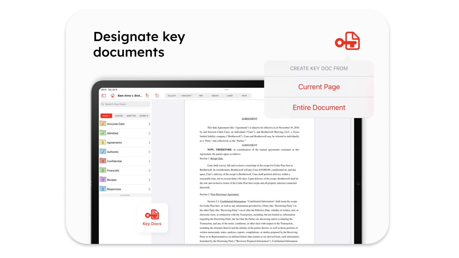 Designate Key Docs