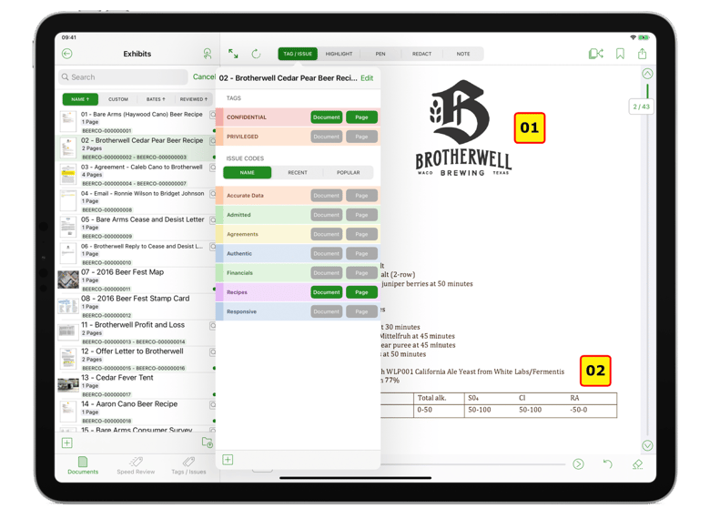 DocReviewPad Software Screenshot