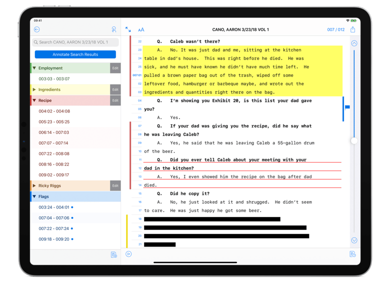 TranscriptPad Issue Codes Software Screenshot