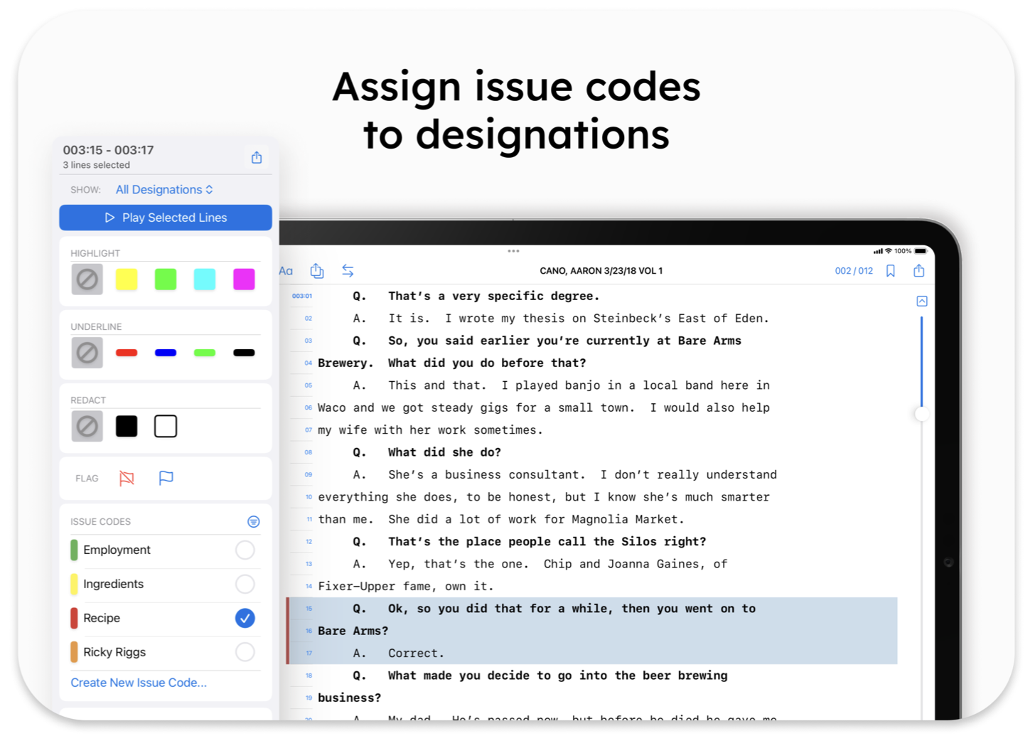 Enhanced Transcript Control