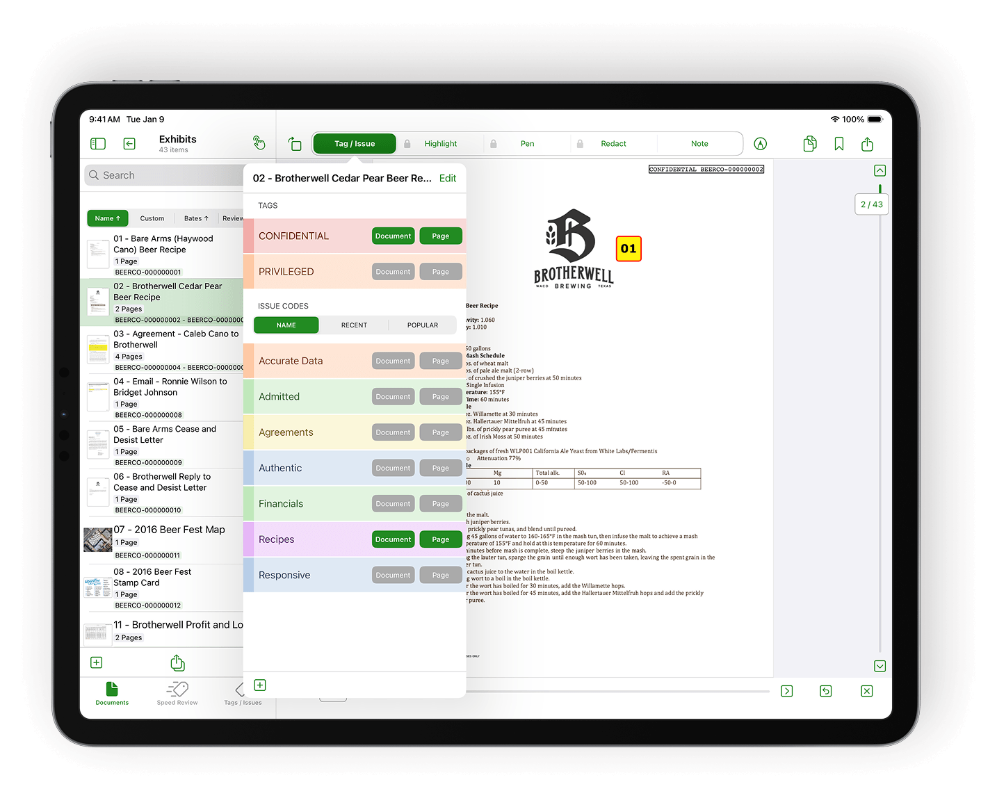 DocReviewPad screenshot