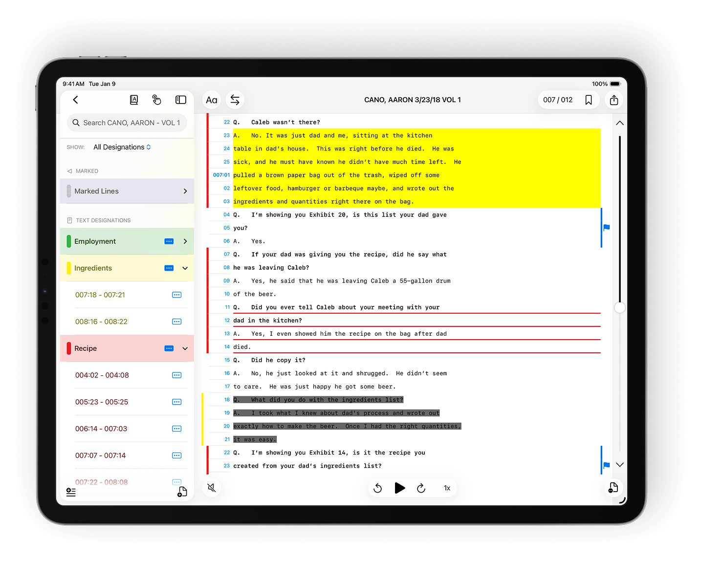 TranscriptPad screenshot