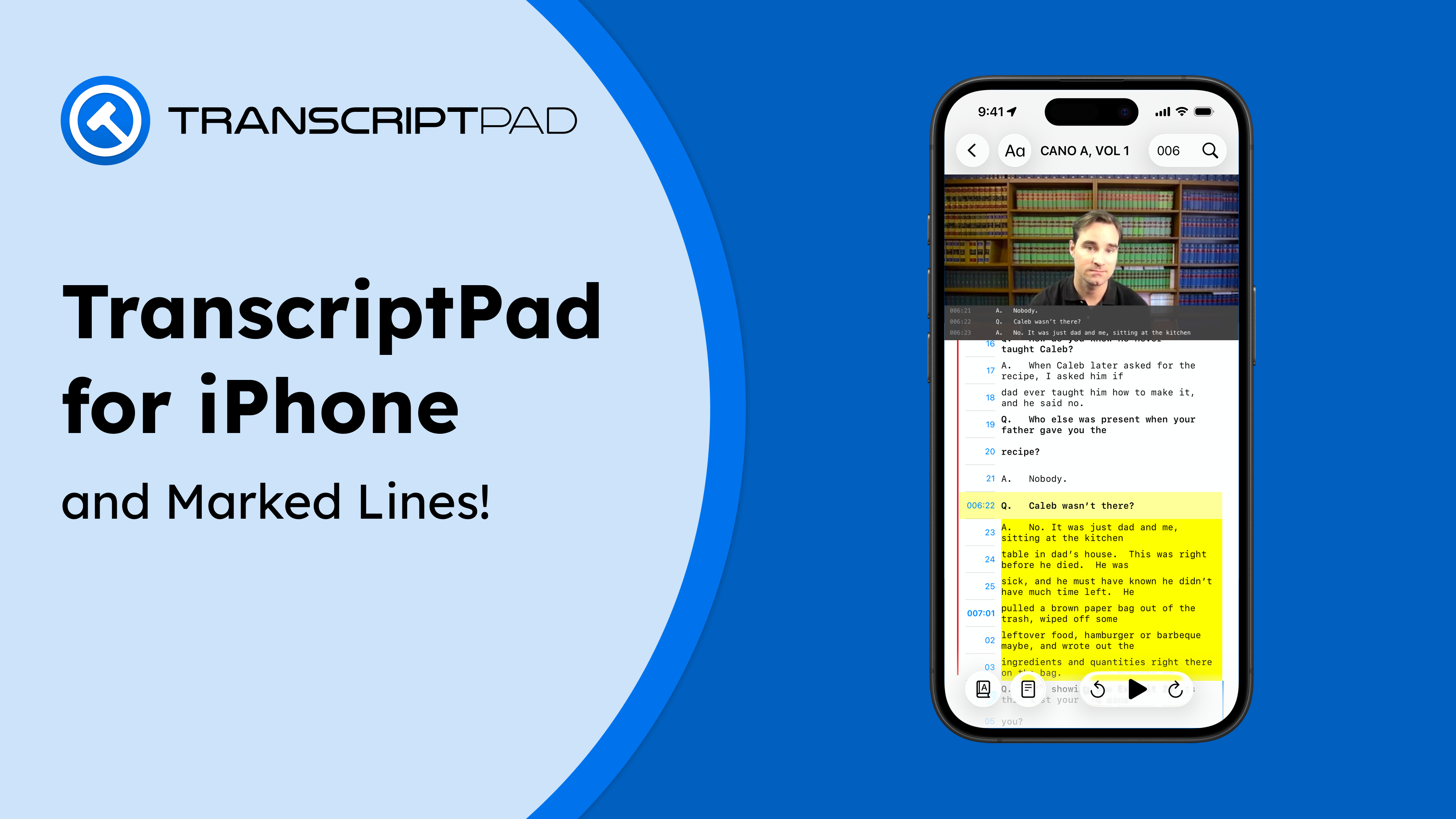 TranscriptPad for iPhone